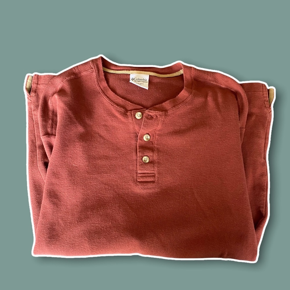 Men’s Orange Columbia Long Sleeve Shirt